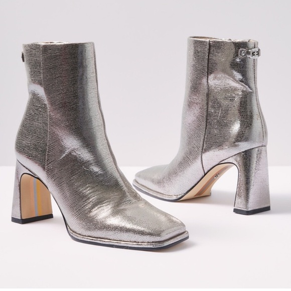 Sam Edelmann Irie Bootie in Silver - Picture 1 of 5